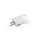 Grounded plug, with side outlet and handle, 16A, white, VIDEX, TITANUM