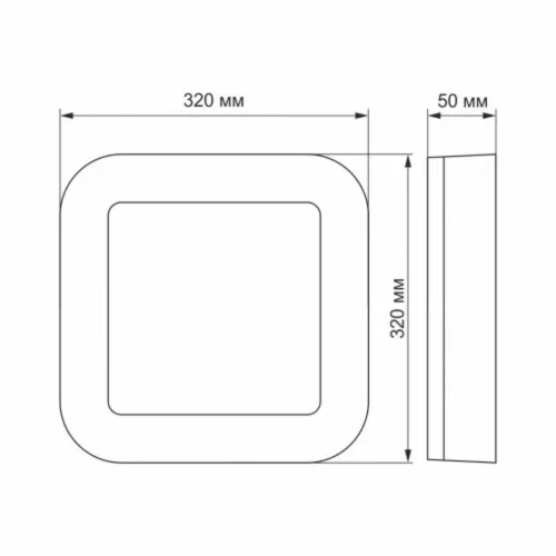 LED lámpatest , 24W , négyzet , természetes fehér, IP65 , VIDEX Vika