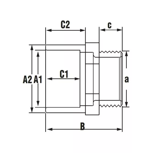 KM karmantyú PN 16 - 081304 | D 020-25x1/2"