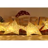 Led string light, indoor, warm white, battery operated, Christmas star, 10 LED, IP20, Modee