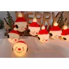 Led string light, indoor, warm white, battery operated, Santa Claus head, 10 LED, IP20, Modee
