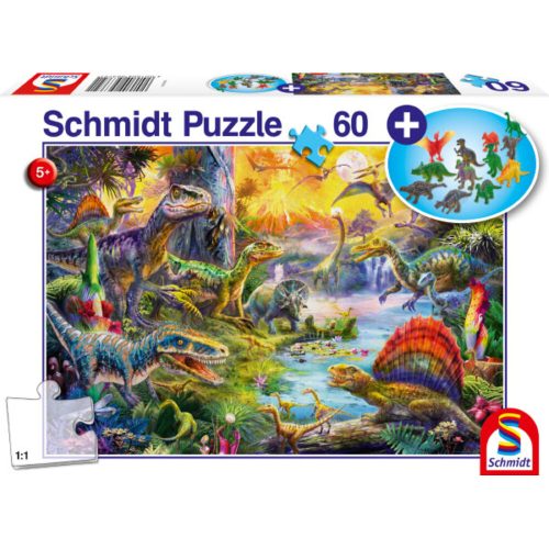 Dinosaurs (set of figurines), 60 pcs (56372) Children's puzzle