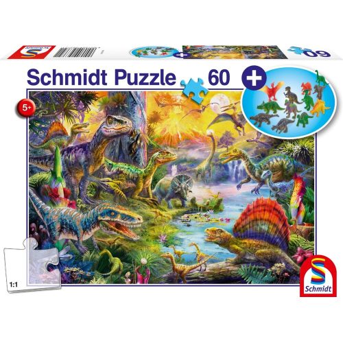 Dinosaurs (set of figurines), 60 pcs (56372) Children's puzzle