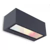 GEMINI OUTDOOR LED WALL 2 LIGHT LUTEC CONNECT DARK GREY