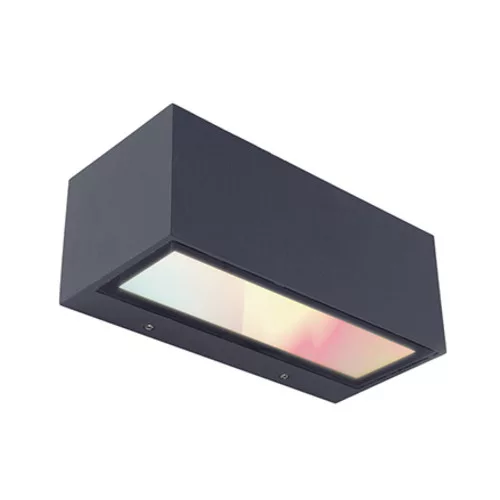 GEMINI OUTDOOR LED WALL 2 LIGHT LUTEC CONNECT DARK GREY