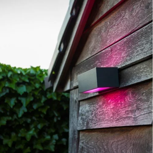 GEMINI OUTDOOR LED WALL 2 LIGHT LUTEC CONNECT DARK GREY