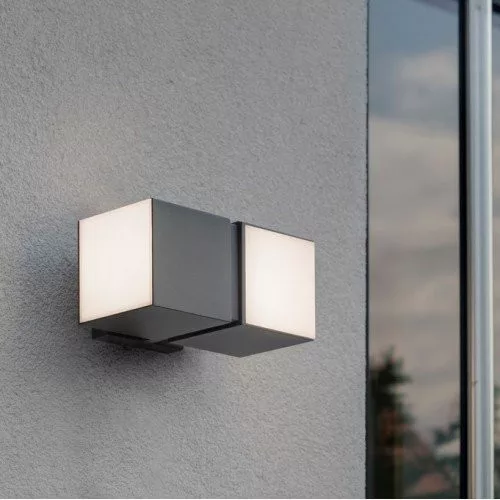 CUBA  OUTDOOR  LED  WALL  2 LIGHT DARK GREY