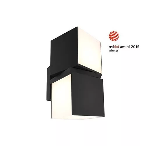 CUBA  OUTDOOR  LED  WALL  2 LIGHT BLACK