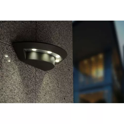 GHOST SMALL OVAL OUTDOOR   LED WALL 1 LIGHT DARK GREY