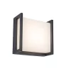 QUBO SQUARE OUTDOOR WALL 1 LIGHT DARK GREY