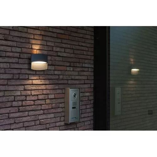 LOTUS OUTDOOR LED WALL DOWN 1 LIGHT DARK GREY