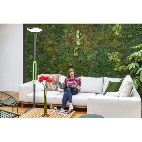 POPPY SOLAR LED POST BLUETOOTH 1 LIGHT DARK GREY