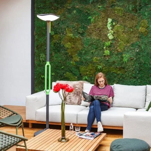 POPPY SOLAR LED POST BLUETOOTH 1 LIGHT DARK GREY