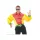  Three-color glitter shirt with velvet sequins men's costume in size M