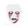  Transparent white mask with bleeding eyes