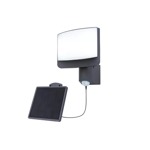 SUNSHINE SOLAR LED WALL 1 LIGHT PIR  DARK GREY  PLUS SOLAR PANEL