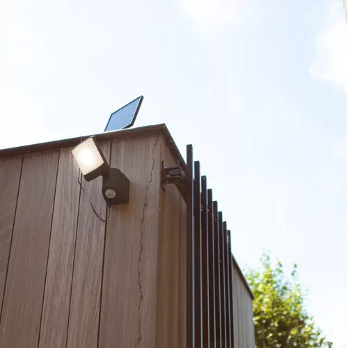 SUNSHINE SOLAR LED WALL 1 LIGHT PIR  DARK GREY  PLUS SOLAR PANEL