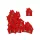  Decorative figure (18pcs, red, small house)