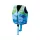 Children's life jacket, size M, green/blue with fish motif