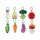  Keychain, 12 cm plush vegetables, 8 types