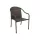  NARVA stackable armchair - steel frame, coffee-colored plastic wicker
