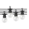 BLACK OUTDOOR STRING LIGHT WITH BULBS 6000K 10PCS/G45 IP65 8M