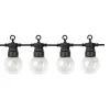 BLACK OUTDOOR STRING LIGHT WITH BULBS 6000K 20PCS/G45 IP65 13M