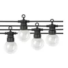 BLACK OUTDOOR STRING LIGHT WITH BULBS 6000K 20PCS/G45 IP65 13M