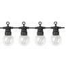BLACK OUTDOOR STRING LIGHT WITH BULBS 2700K 20PCS/G45 IP65 13M