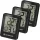 Bresser Temeo hygrometer 3-piece set, black
