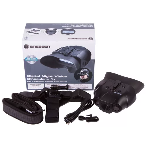 Bresser 1–2x digital night vision binoculars, head-mounted