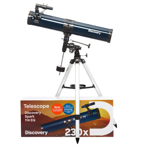 (HU) Levenhuk Discovery Spark 114 EQ Telescope with Book