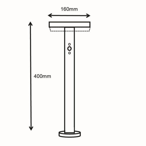 Asalite Solar Garden Lamp IP65 5W 3000K (400 lumens) + Sensor