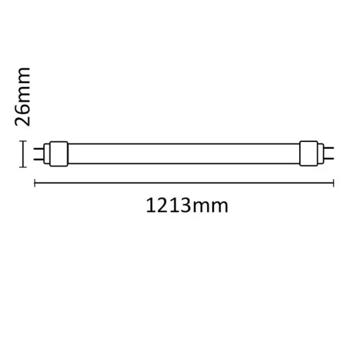Asalite LED Fluorescent Tube T8 Glass 18W 4000K (1800 lumen) 120cm