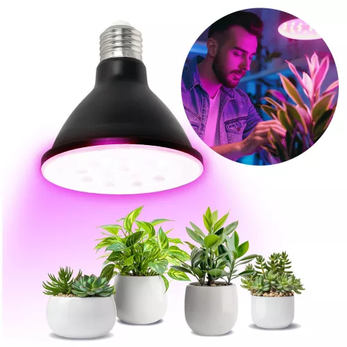 LED plant grower LED light source LED PLANTY B E27 9W E27 1200K Black Kobi Desing