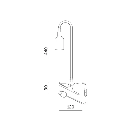 LED plant growth lamp LED PLANTY CLIP B 1xE27 Black Kobi Design