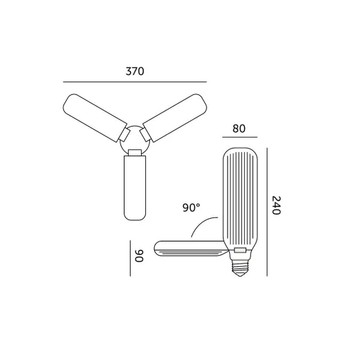 LED plant growth lamp LED PLANTY E27 24W Kobi Design