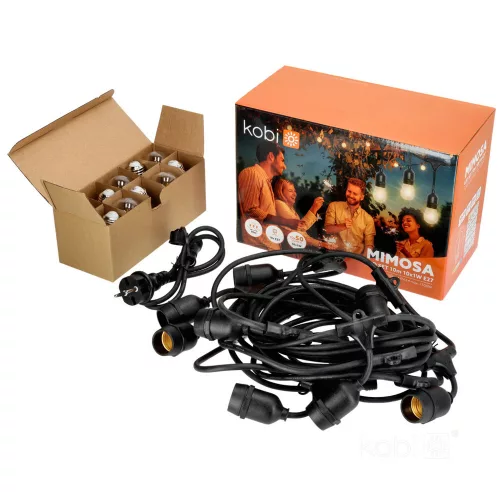 Garland MIMOSA LED SET 10m 10x1W E27 Kobi