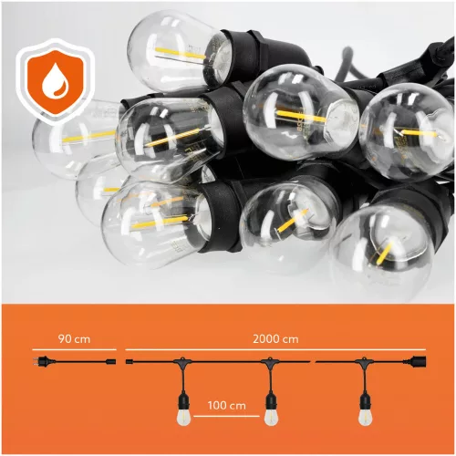 Garland MIMOSA LED SET 20m 20x1W E27 Kobi