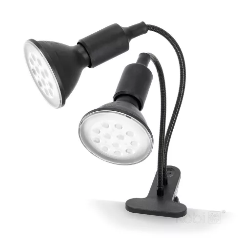 LED plant growth lamp LED PLANTY CLIP W DUO 1xE27 black Kobi Design