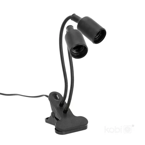 LED plant growth lamp LED PLANTY CLIP W DUO 1xE27 black Kobi Design