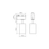 LED line luminaire for single-phase track GU10 white PIPE