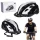 Adjustable bicycle helmet black and white L 58-62cm