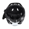 Adjustable bicycle helmet black and white L 58-62cm