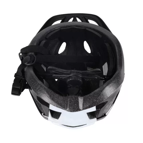 Adjustable bicycle helmet black and white L 58-62cm