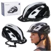 Adjustable bicycle helmet black and white M 54-58cm