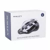 Adjustable bicycle helmet black and white M 54-58cm