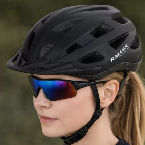 Adjustable bicycle helmet black M 54-58cm