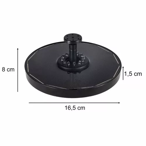 Solar garden fountain floating LED RGB 16cm