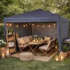 LUARO Garden pavilion tent 3x3m dark grey